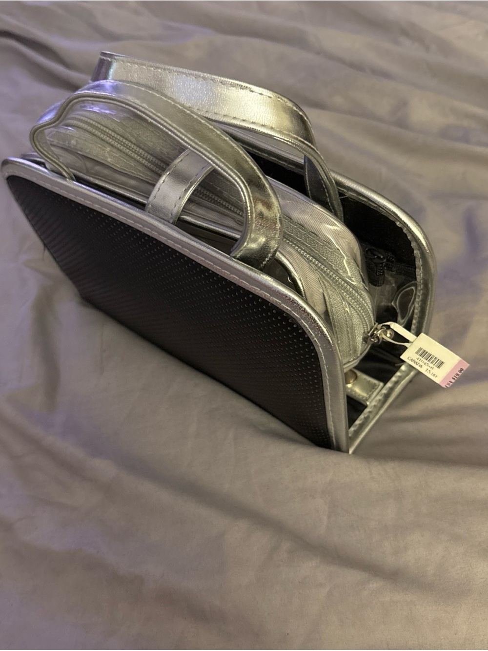 Travel Toiletry Bag for Women Waterproof Makeup Organizer With Removable Pouch